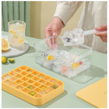 Bandeja de bloque de hielo de silicona con tapa